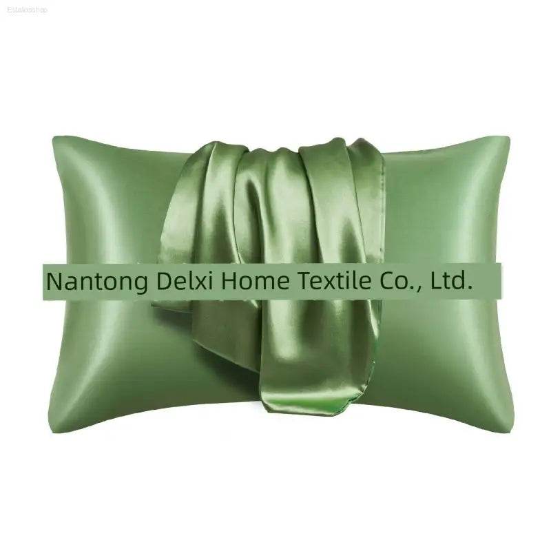Cross-Border Foreign Trade Pure Color Silk Pillowcase Set - Estalios