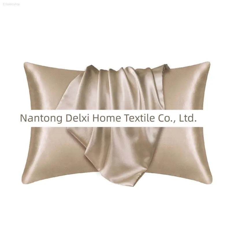Cross-Border Foreign Trade Pure Color Silk Pillowcase Set - Estalios