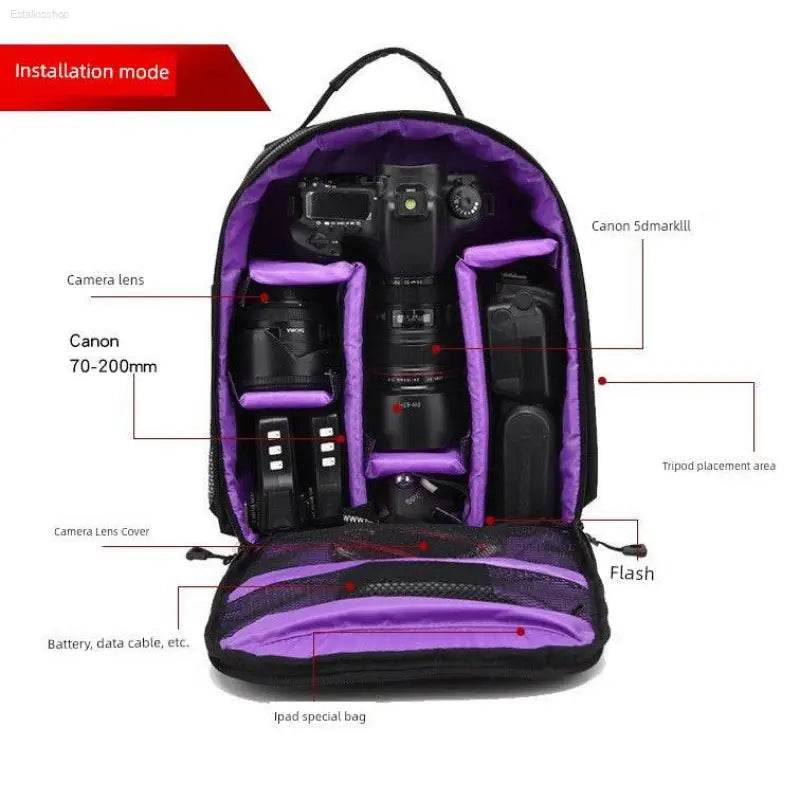Cross-Border New Arrival Waterproof Camera Bag for Outdoor Use - Estalios
