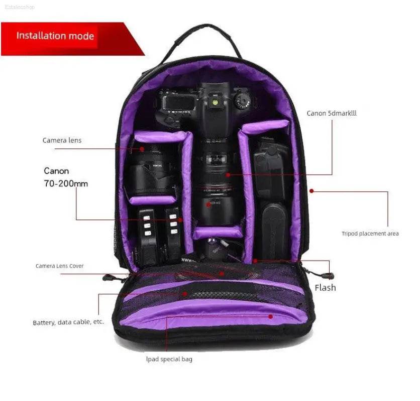 Cross-Border New Arrival Waterproof Camera Bag for Outdoor Use - Estalios