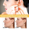 Crystal Flower Long Earrings for Ear Acupressure and Style - Estalios