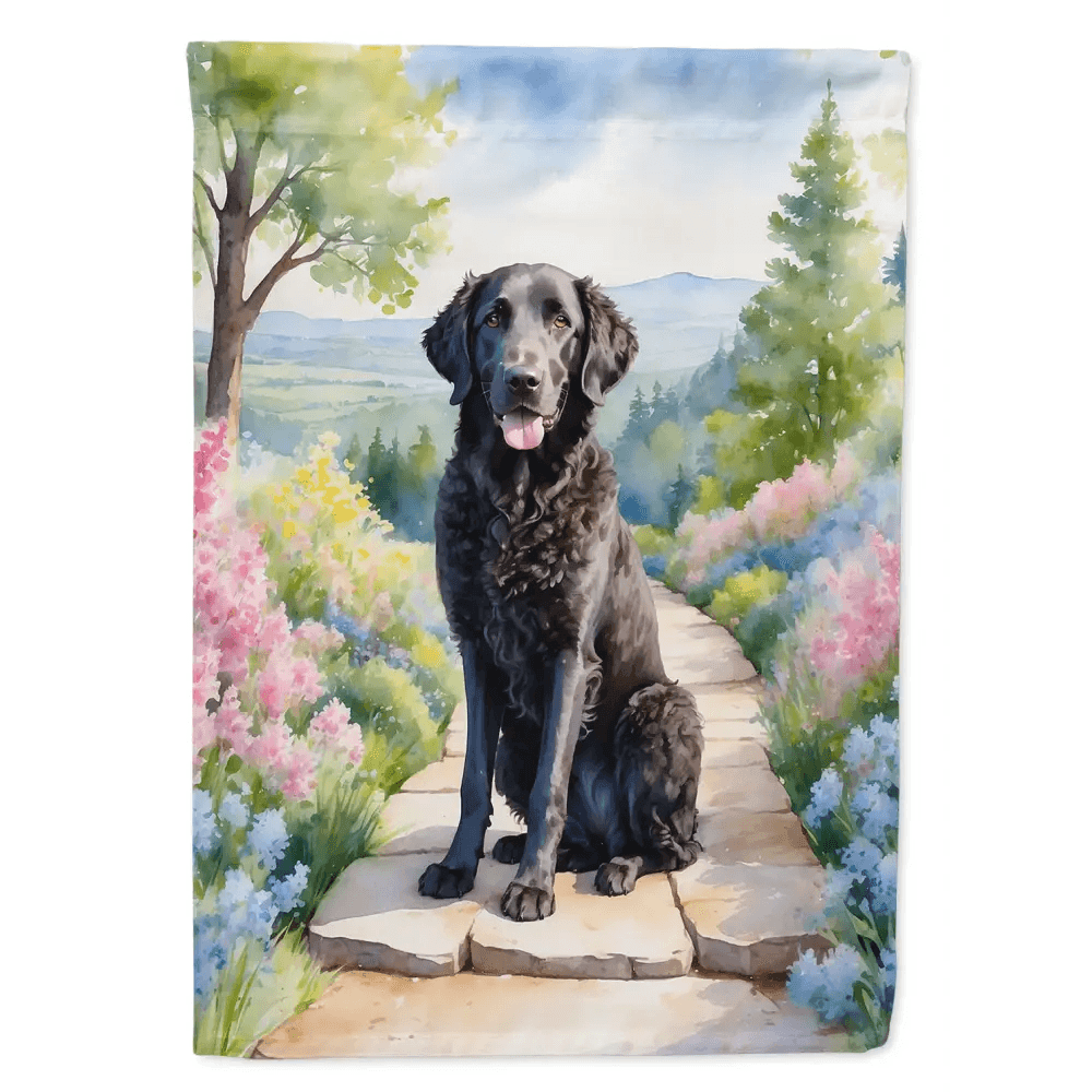 Curly-Coated Retriever Garden Flag for Vibrant Outdoor Decor - Estalios