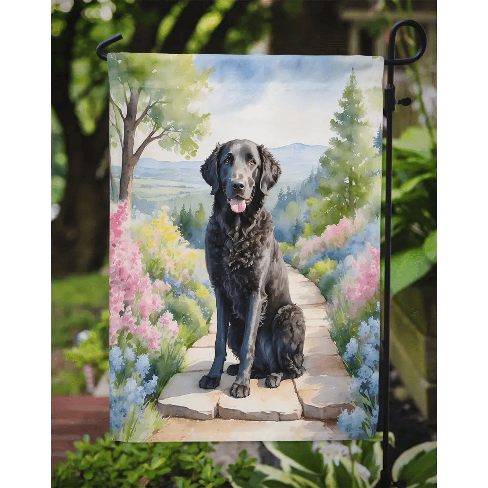 Curly-Coated Retriever Garden Flag for Vibrant Outdoor Decor - Estalios