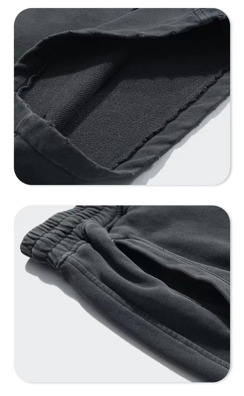 Men's Cut-Up Vintage Shorts for Casual Spring and Summer Wear