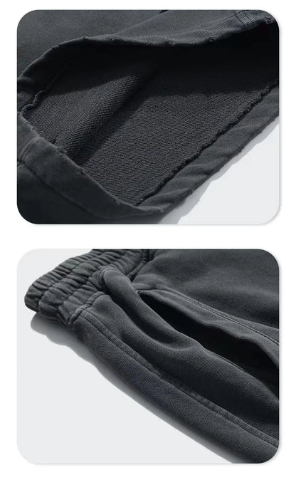Men's Cut-Up Vintage Shorts for Casual Spring and Summer Wear