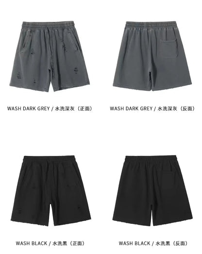 Men's Cut-Up Vintage Shorts for Casual Spring and Summer Wear