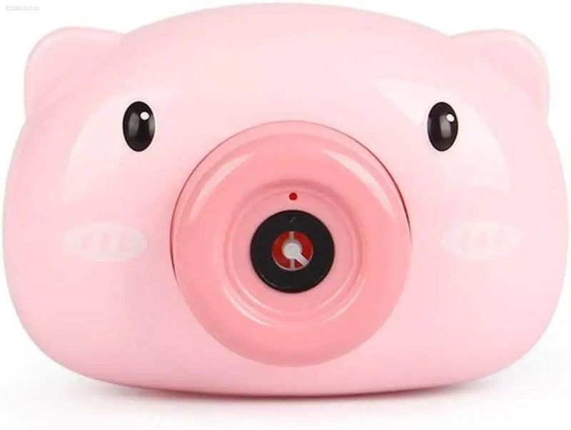 Pink pig-shaped bubble blower.