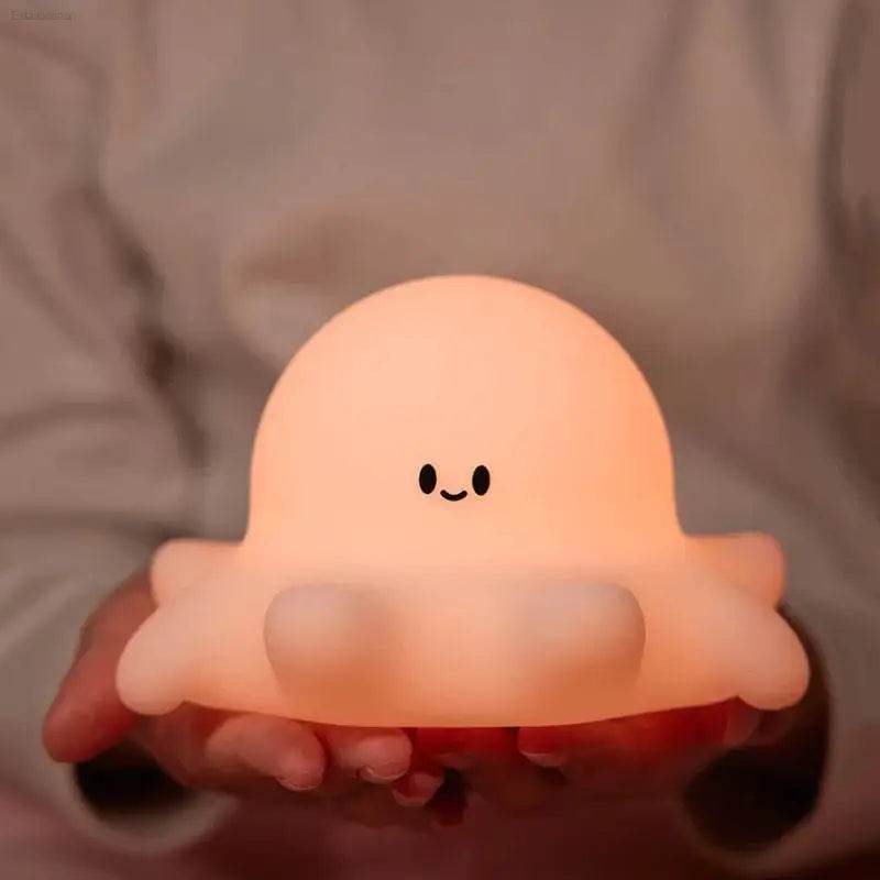 Cute Pink Piggy Night Light USB Rechargeable LED Lamp - Estalios