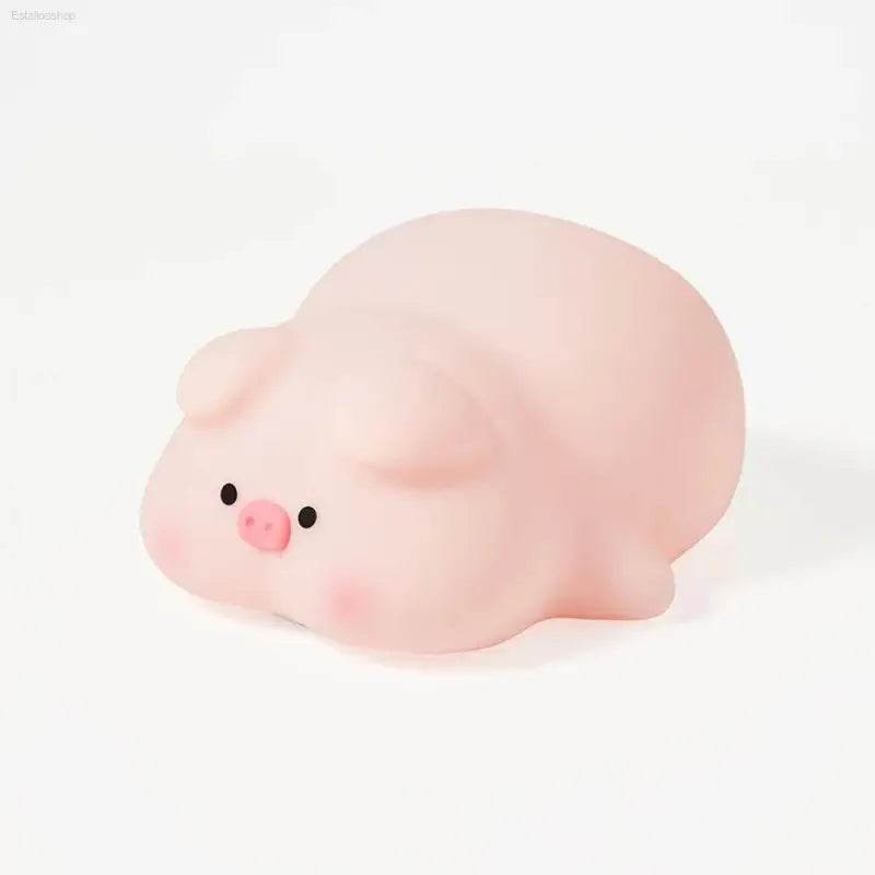 Cute Pink Piggy Night Light USB Rechargeable LED Lamp - Estalios