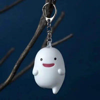 Hauntingly Cute White Ghost Keychain Trio for Whimsical Fun - Estalios
