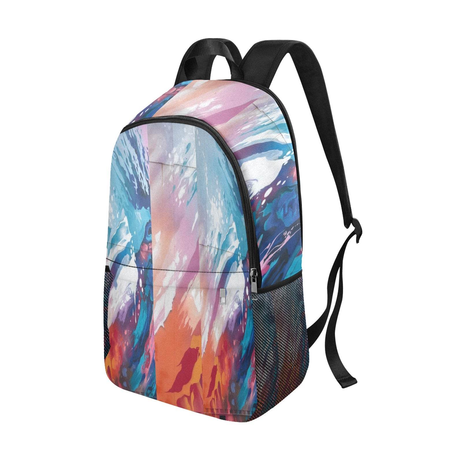 Durable Fabric Backpack with Side Mesh Pockets (1659) - Estalios