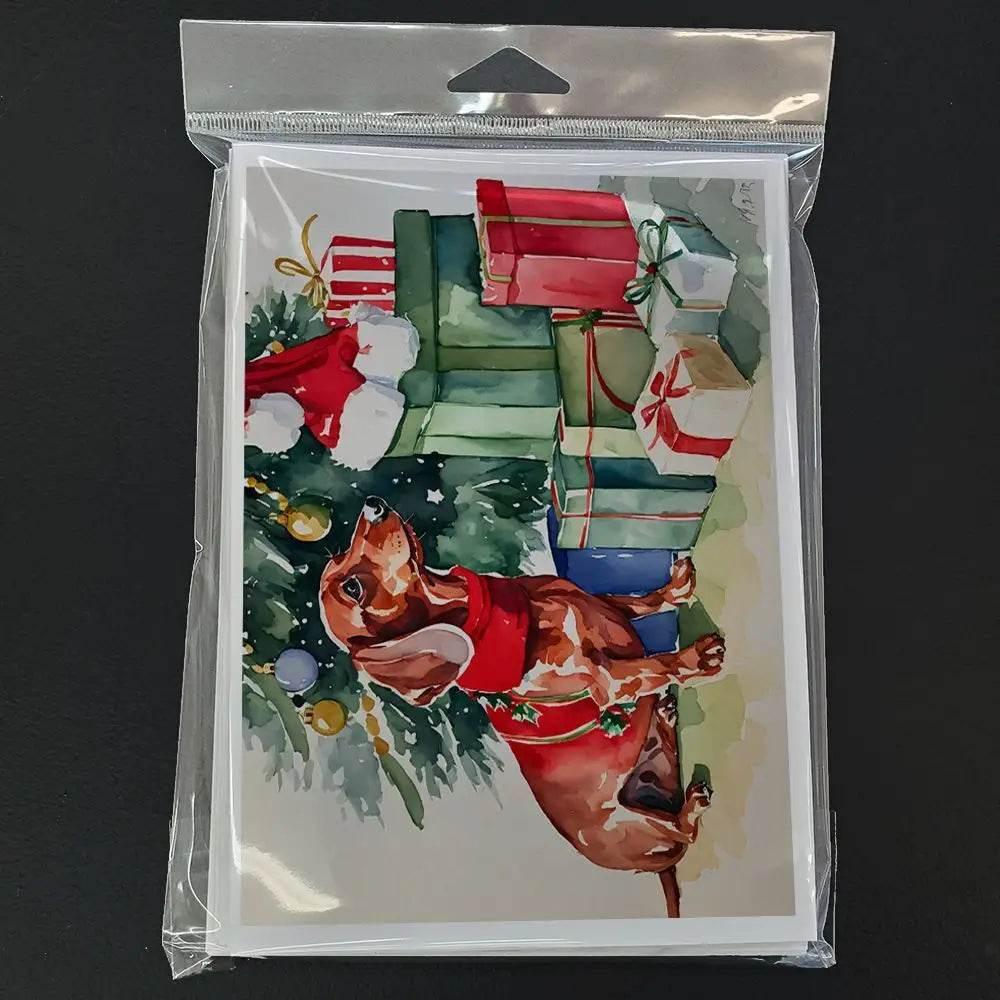 Dachshund Christmas Greeting Cards Pack of 8 for Personal Messages - Estalios