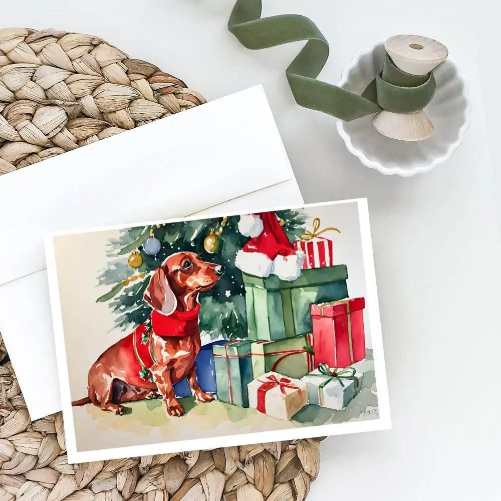 Dachshund Christmas Greeting Cards Pack of 8 for Personal Messages - Estalios