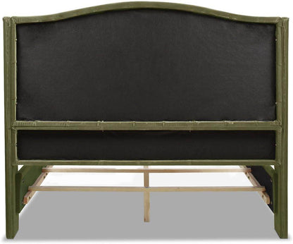 Marcella Upholstered Shelter Headboard Bed Set, Queen Size - Estalios