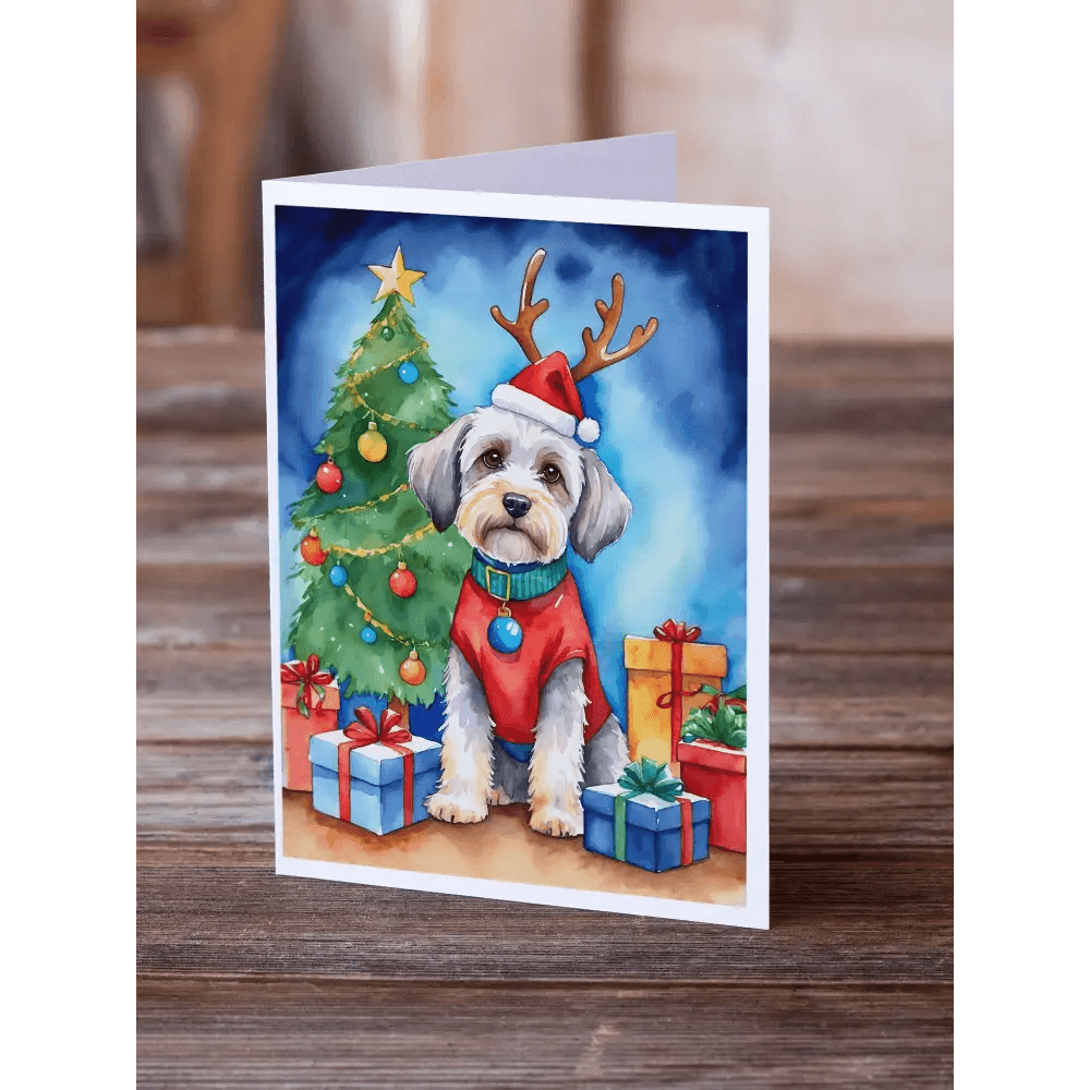 Dandie Dinmont Terrier Christmas Greeting Cards Pack of 8 - Estalios