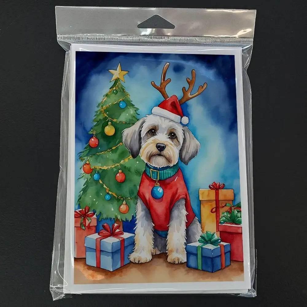 Dandie Dinmont Terrier Christmas Greeting Cards Pack of 8 - Estalios