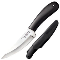 Dare to Slice with Bold Black Knife and Sleek Sheath - Estalios
