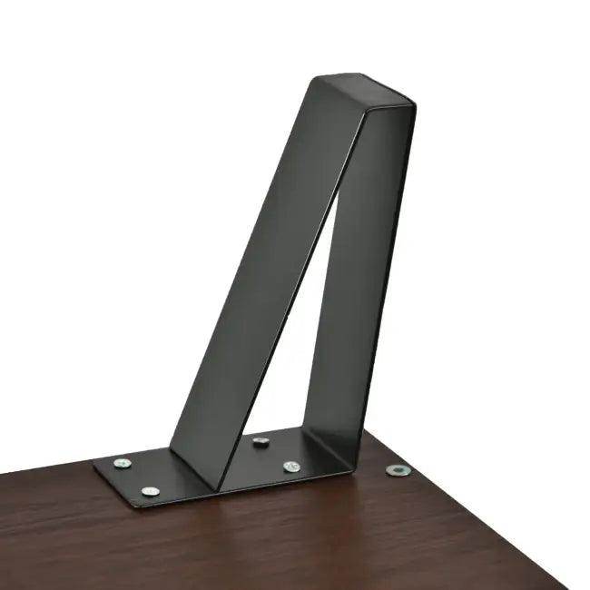 Stylish Dark Brown Wooden Tall End Table with Storage - Estalios