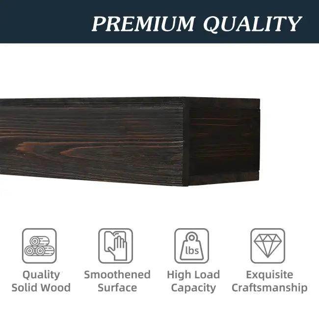 Dark Elegance Elevate Your Space with Floating Shelf Upgrade - Estalios