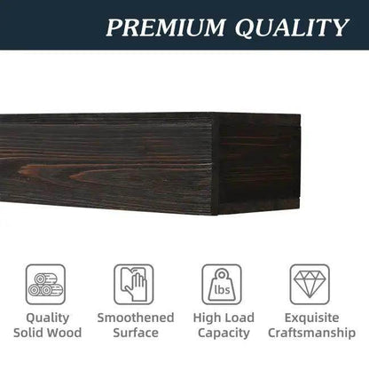 Dark Elegance Elevate Your Space with Floating Shelf Upgrade - Estalios