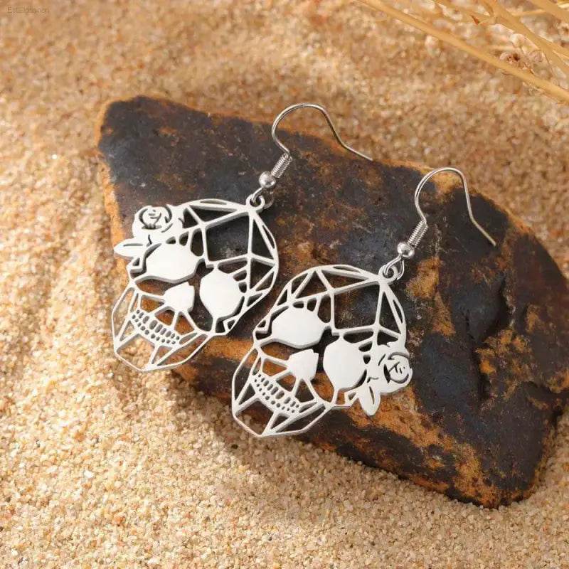 Dawapara Skull Earrings Gothic Dangle for Halloween Style - Estalios