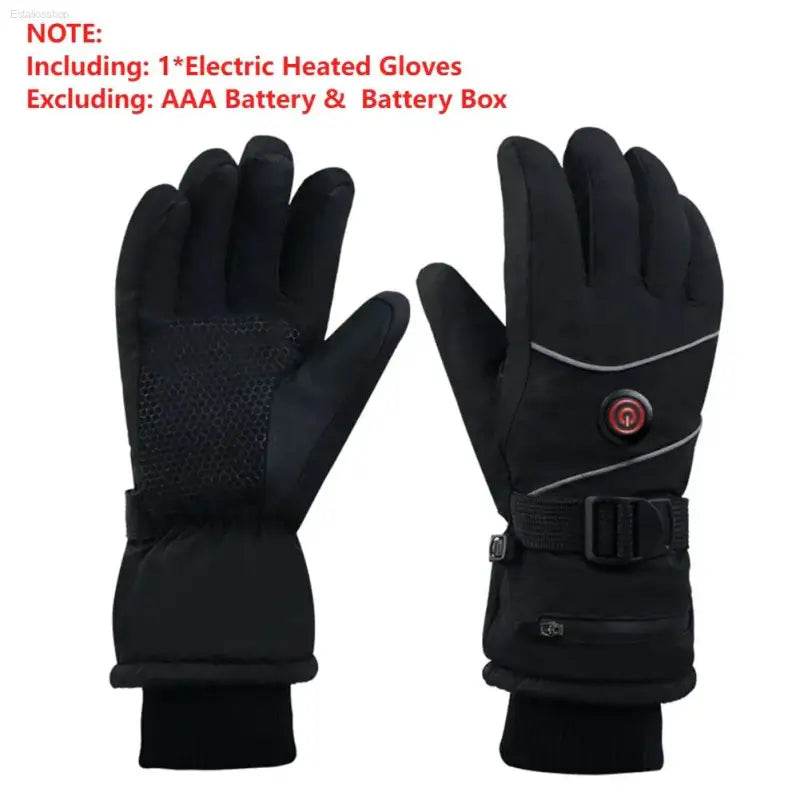 DC Rechargeable Electric Heated Hand Warmer 3 Heat Levels Heated Gloves Heated Motorcycle Gloves Touch Screen Winter Ski Gloves - Estalios