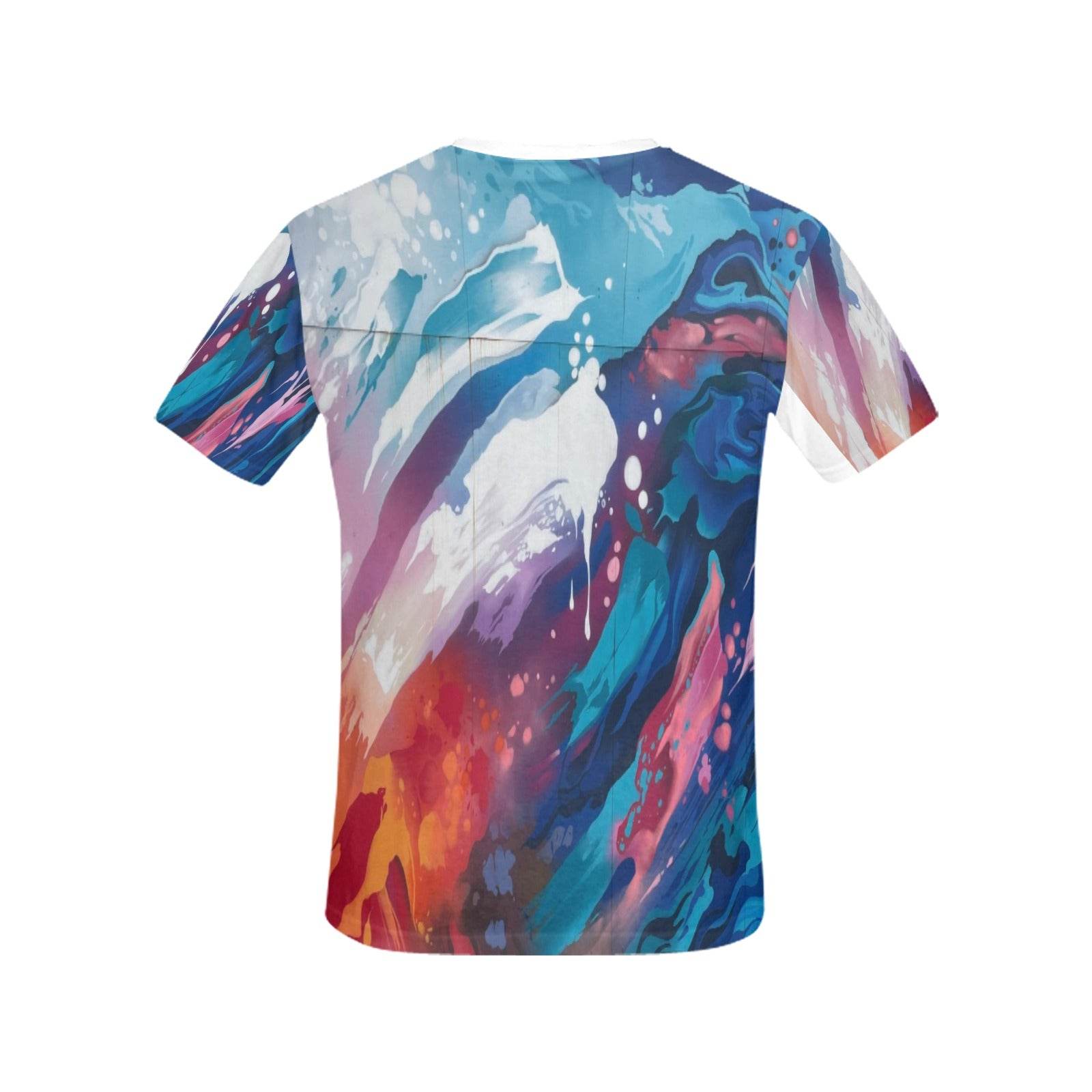 Women's All Over Print T-shirt Collar solid color（Made in Queen，Ships to USA Only） - Estalios