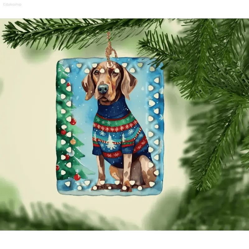 Deck the Howls! Custom Christmas Dog Ornaments with High-quality Gloss Finish! Here's the Product Description you Requested: Celebrate the Holidays - Estalios