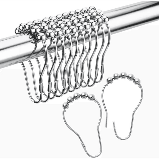 Decorative Rust Proof Stainless Steel Shower Curtain Hooks Set - Estalios