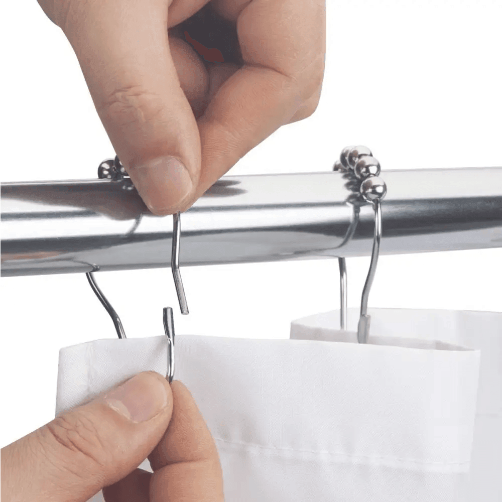 Decorative Rust Proof Stainless Steel Shower Curtain Hooks Set - Estalios