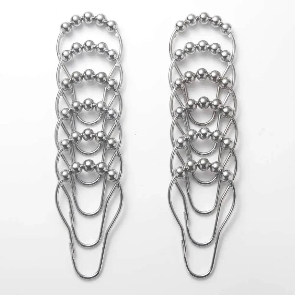 Decorative Rust Proof Stainless Steel Shower Curtain Hooks Set - Estalios