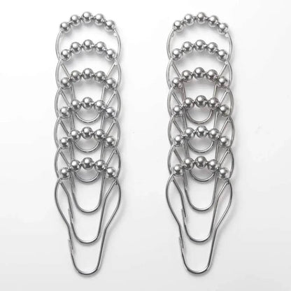 Decorative Rust Proof Stainless Steel Shower Curtain Hooks Set - Estalios