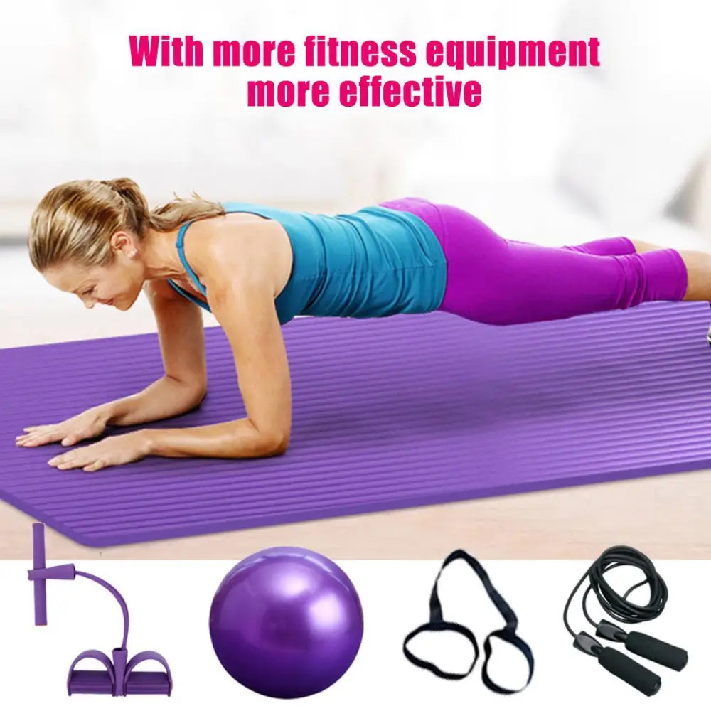 Deluxe Yoga Fitness Ball and equipment set for a complete yoga fitness workout