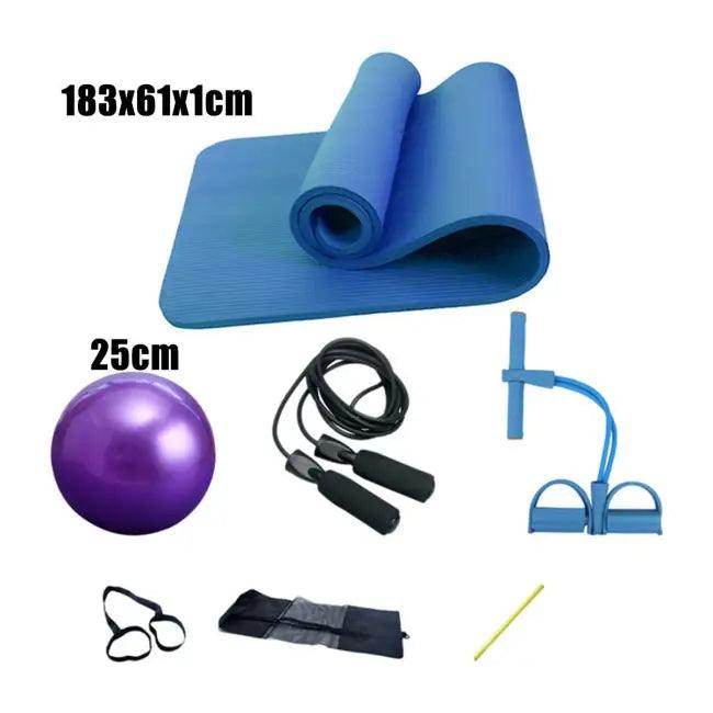 Amp Up Your Fitness Fun with Blue Ball and Exercise Set - Estalios