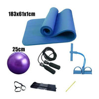 Amp Up Your Fitness Fun with Blue Ball and Exercise Set - Estalios