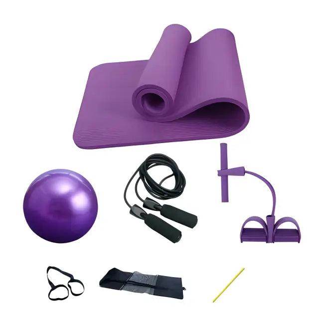 Amp Up Your Fitness Fun with Blue Ball and Exercise Set - Estalios