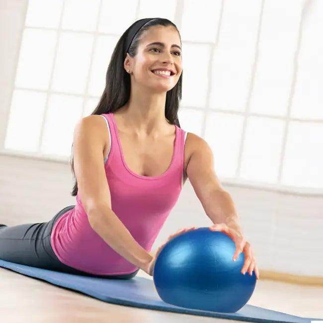 Amp Up Your Fitness Fun with Blue Ball and Exercise Set - Estalios