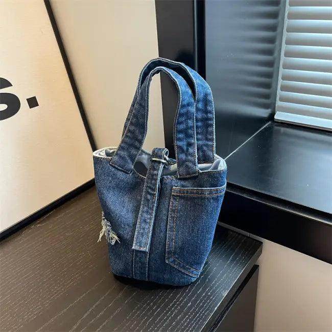 Epic Denim Tote Bucket for Effortless Everyday Style - Estalios