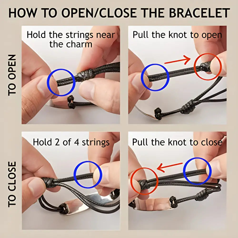 Bracelet opening and closing guide for Design Your Own Rose Gold Grandma Heart Bracelet