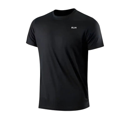 Black athletic t-shirt from Diamond DryFit Duo, great for quick dry short sleeve gym workouts