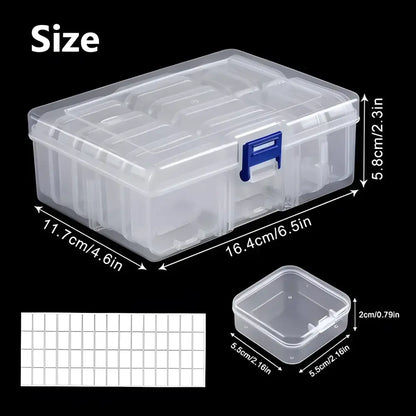 Clear plastic storage box for DIY diamond painting and embroidery projects