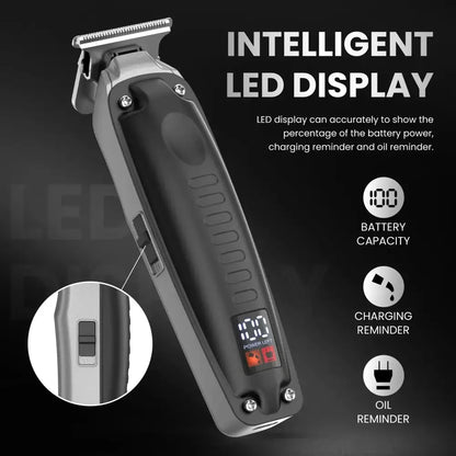 Electric hair trimmer with LED display from Digital Display Cordless Hair Clippers