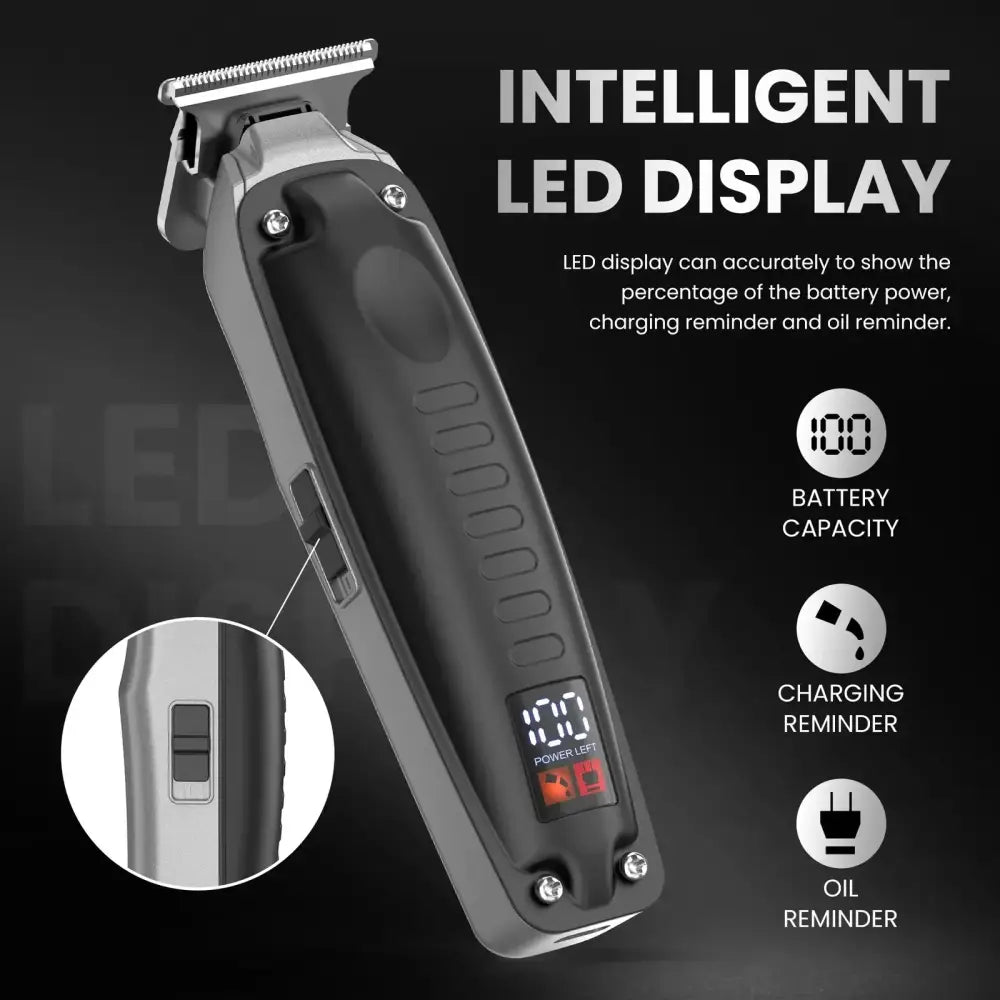 Electric Hair Trimmer with LED display from Digital Display Cordless Hair Clippers