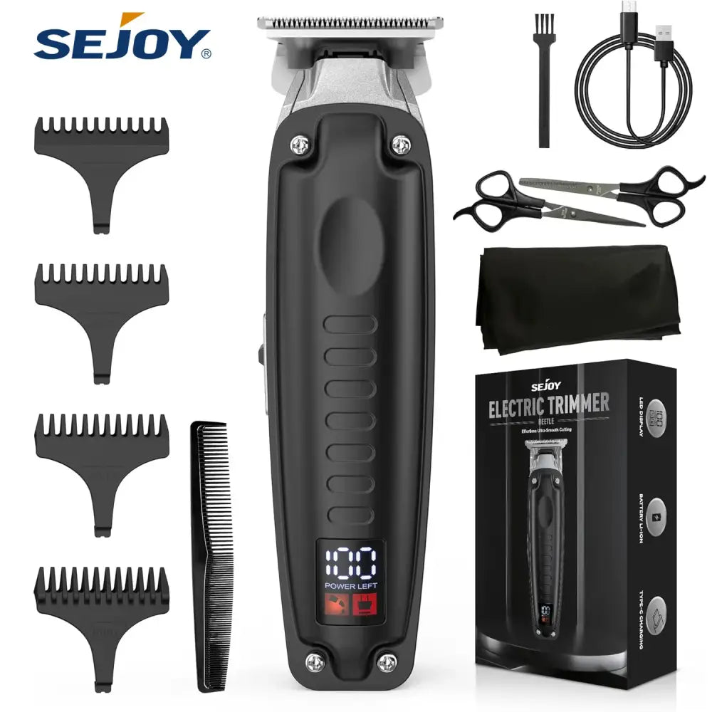 Digital Display Cordless Hair Clippers, super handy hair trimmer kit for styling on-the-go