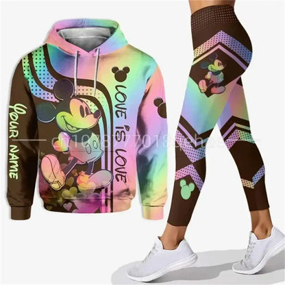 Mickey Mouse-themed hoodie and leggings set for Disney fans in comfy style