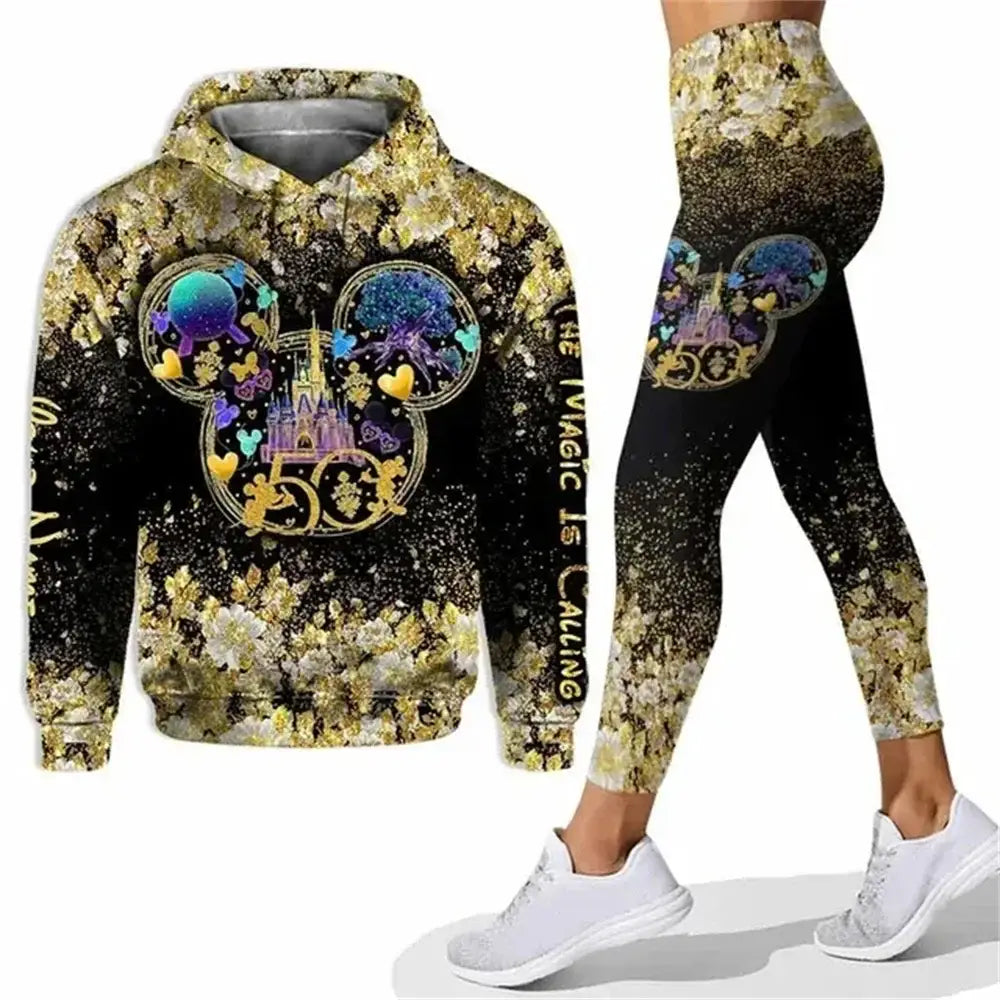 Disney Mickey Minnie hoodies and leggings set perfect for women’s sporty style