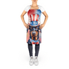 Doberman Pinscher Patriotic American Apron Cooking Kitchen Server Baking Crafts Gardening for Adult Women Men, Unisex, Large, Multicolor - Estalios