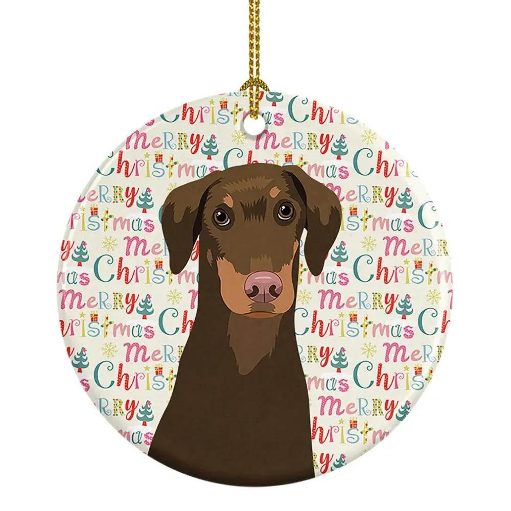 Doberman Pinscher Christmas Ornament for Personalized Holiday Decor.
