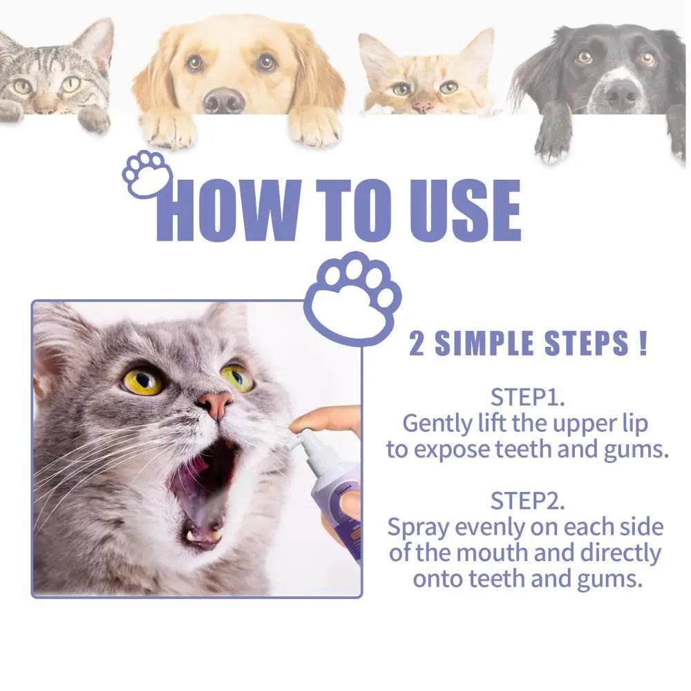 Dog And Cat Tooth Cleaning Spray For Fresh Breath - Estalios