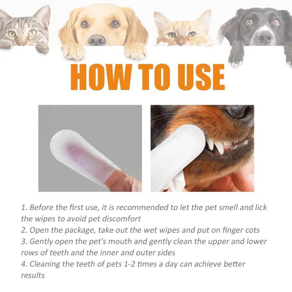 Dog Cat Tooth Cleaning Finger Set for Fresh Breath - Estalios